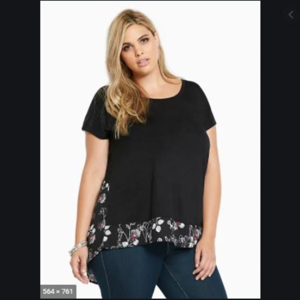 Torrid Floral Back Dolman Top